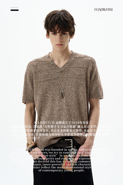 MADWITCH ELEGANT V-NECK TEE #YF897
