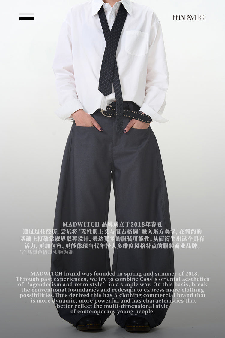 MADWITCH SLIM FIT CURVED CUT DRESS PANTS #CK6586