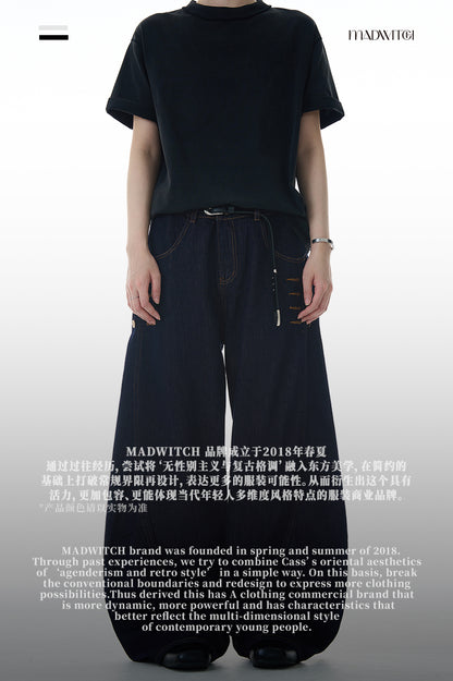 MADWITCH BUCKLED CASUAL JEANS #UTU001