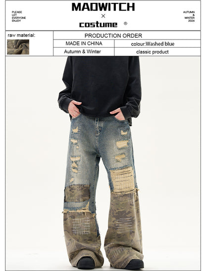 MADWITCH PATCHWORK EMBROIDERY DENIM #G6457