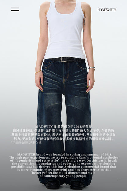 MADWITCH RUCHED HIGH-STREET JEANS #25176