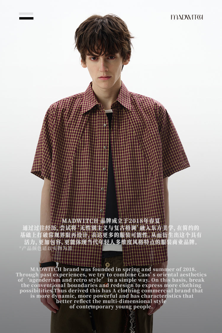 MADWITCH VINTAGE CHECKERED SHIRT #CW1201