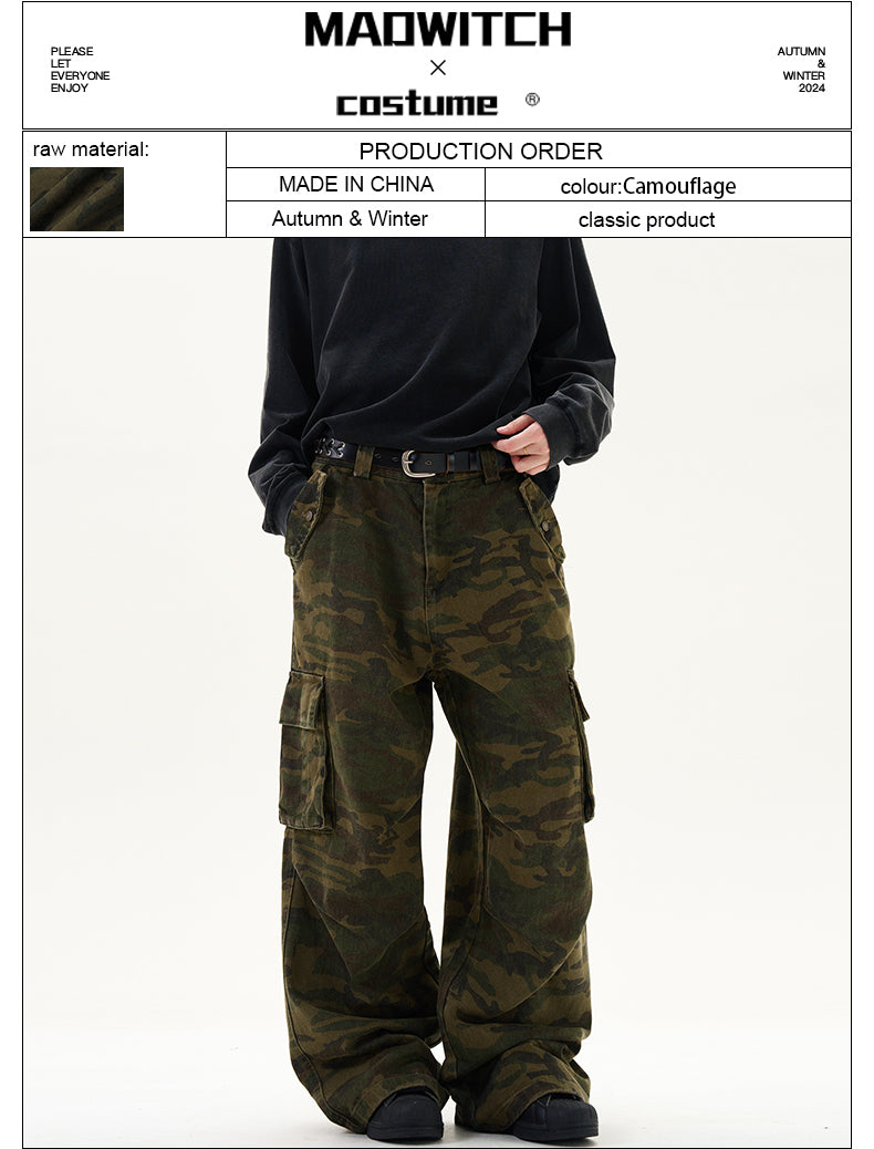 MADWITCH STRAIGHT-LEG CAMOUFLAGE PANTS #CK6502