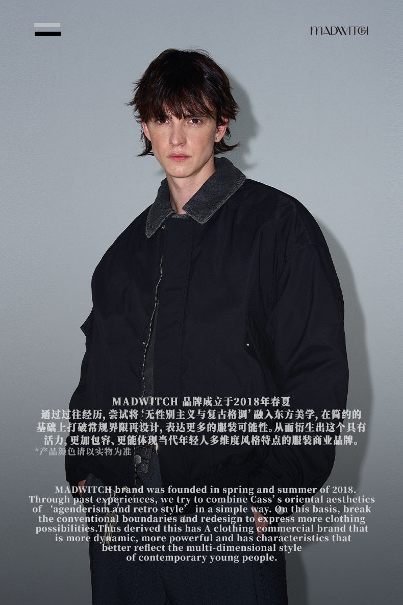 MADWITCH PATCHWORK LOOSE DOWN JACKET #18985