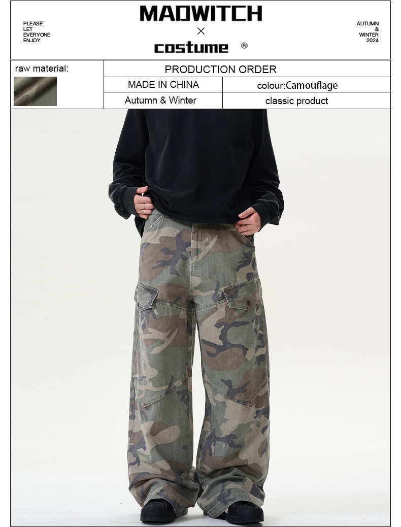 MADWITCH Street Style Camouflage Cargo Pants #CK6518