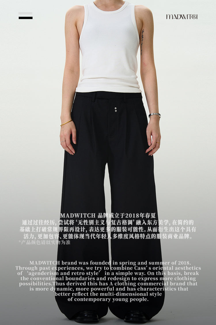 MADWITCH CASUAL STRAIGHT LEG TROUSERS #CK6619