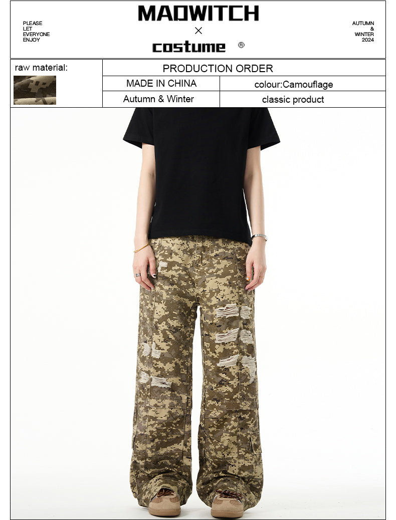 MADWITCH EMBELLISHED CAMO PANTS #WHOA011