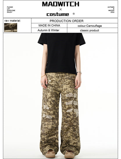 MADWITCH EMBELLISHED CAMO PANTS #WHOA011