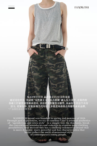MADWITCH CAMO WIDE-LEG PANTS #G6808