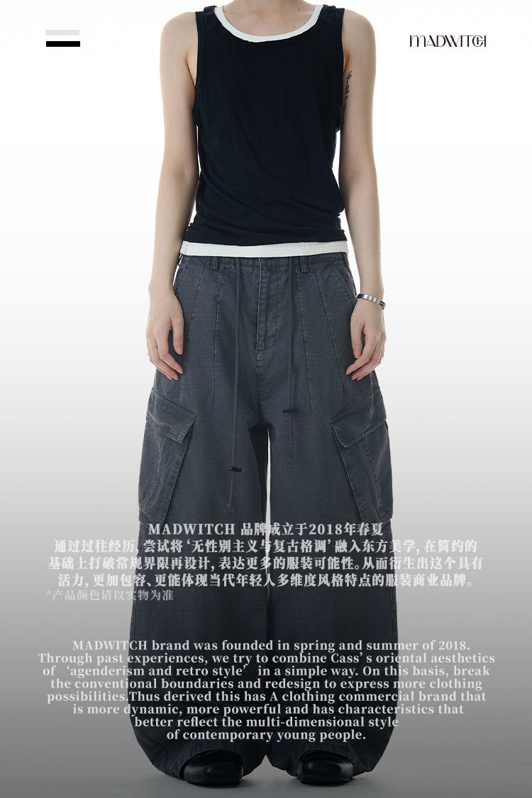 MADWITCH MULTI-POCKET CARGO PANTS #CK6616