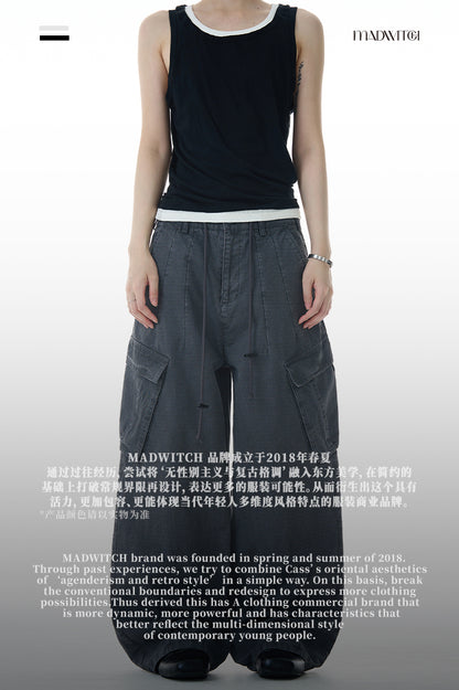 MADWITCH MULTI-POCKET CARGO PANTS #CK6616