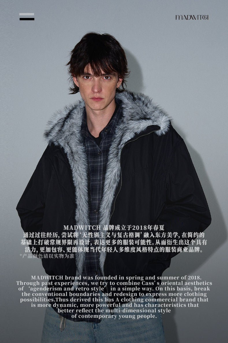 MADWITCH FAUX FUR PARKA COAT #990219