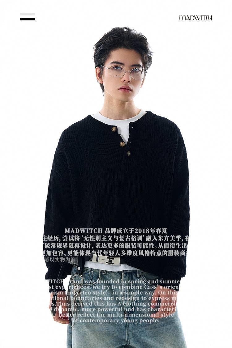 MADWITCH LOOSE KNITTED SWEATER #MFY213