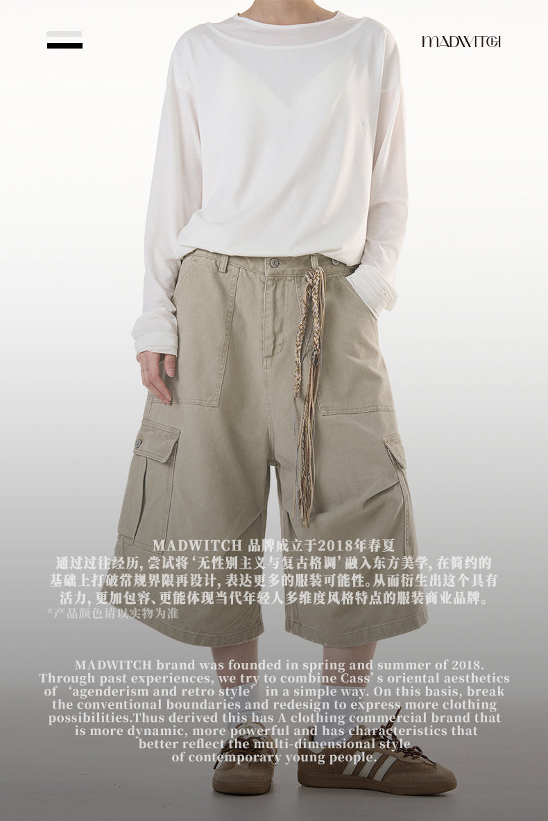 MADWITCH VINTAGE WORKWEAR SHORTS #CK238D