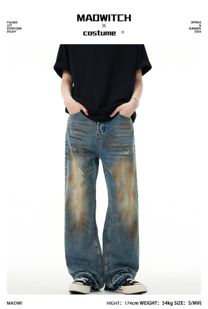 MADWITCH WASTELAND STRAIGHT-LEG JEANS #G6328