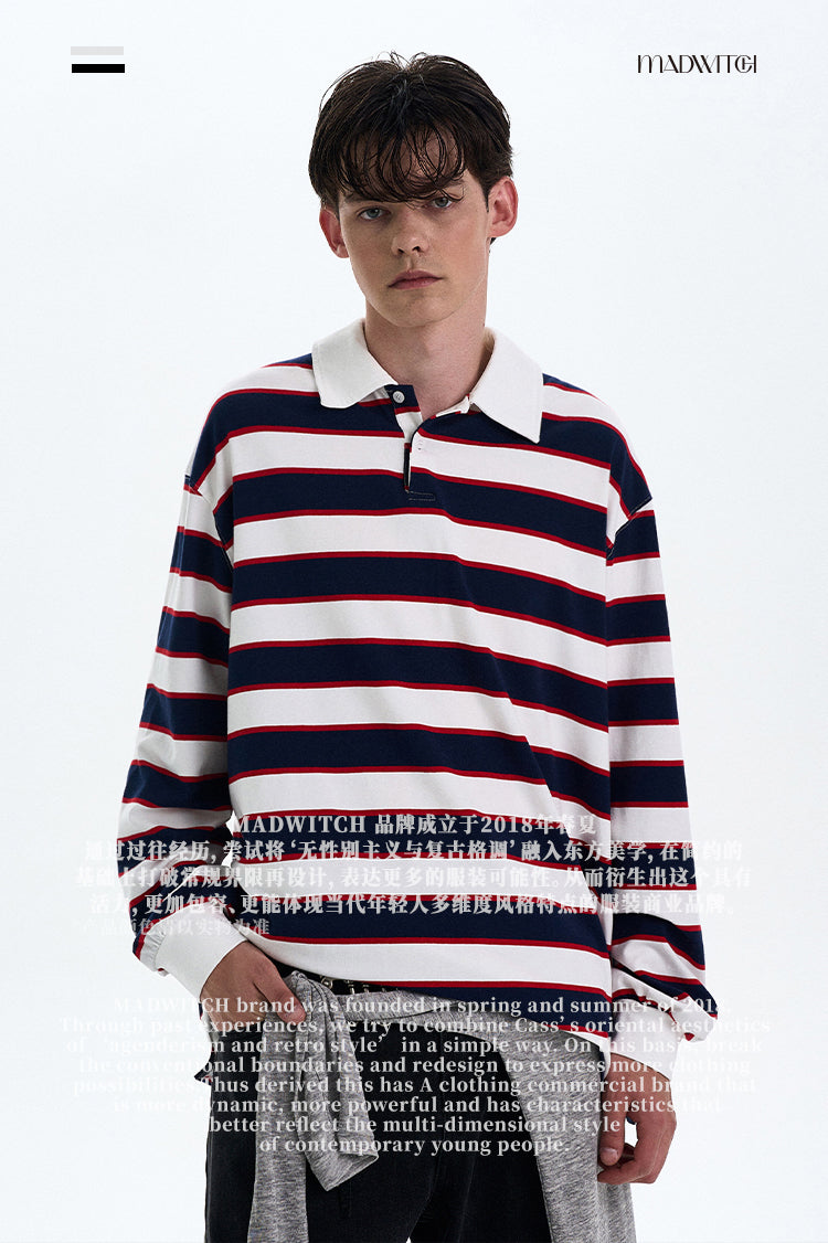 MADWITCH COLORBLOCK STRIPED LONG SLEEVE TEE #T56