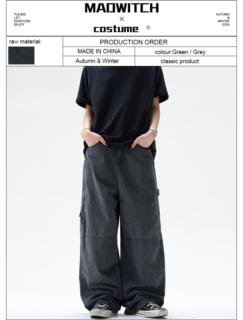 MADWITCH LOOSE STRAIGHT CASUAL PANTS #G6409