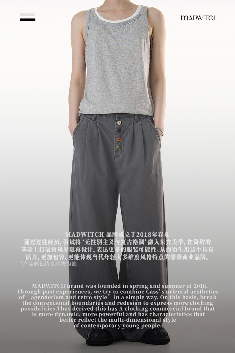 MADWITCH VINTAGE BUTTON WORKWEAR JEANS #CK3513