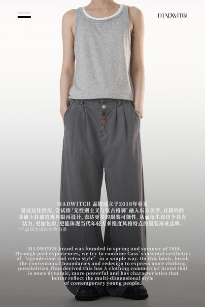 MADWITCH VINTAGE BUTTON WORKWEAR JEANS #CK3513