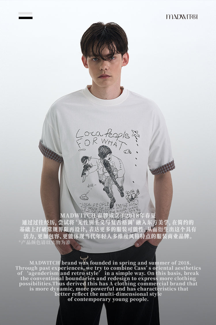 MADWITCH GRAFFITI PRINT TEE #T9503