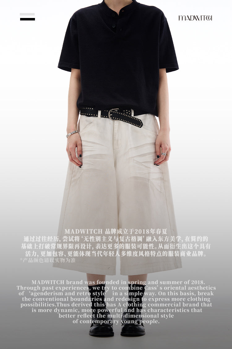 MADWITCH AMERICAN HIGH STREET CROPPED JEANS #L804