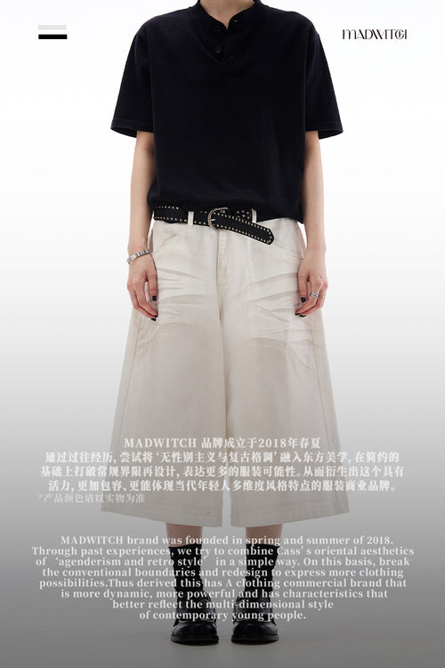 MADWITCH AMERICAN HIGH STREET CROPPED JEANS #L804