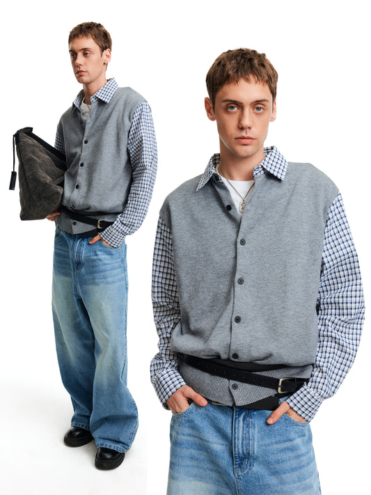 MADWITCH PATCH PLAID KNIT #51179
