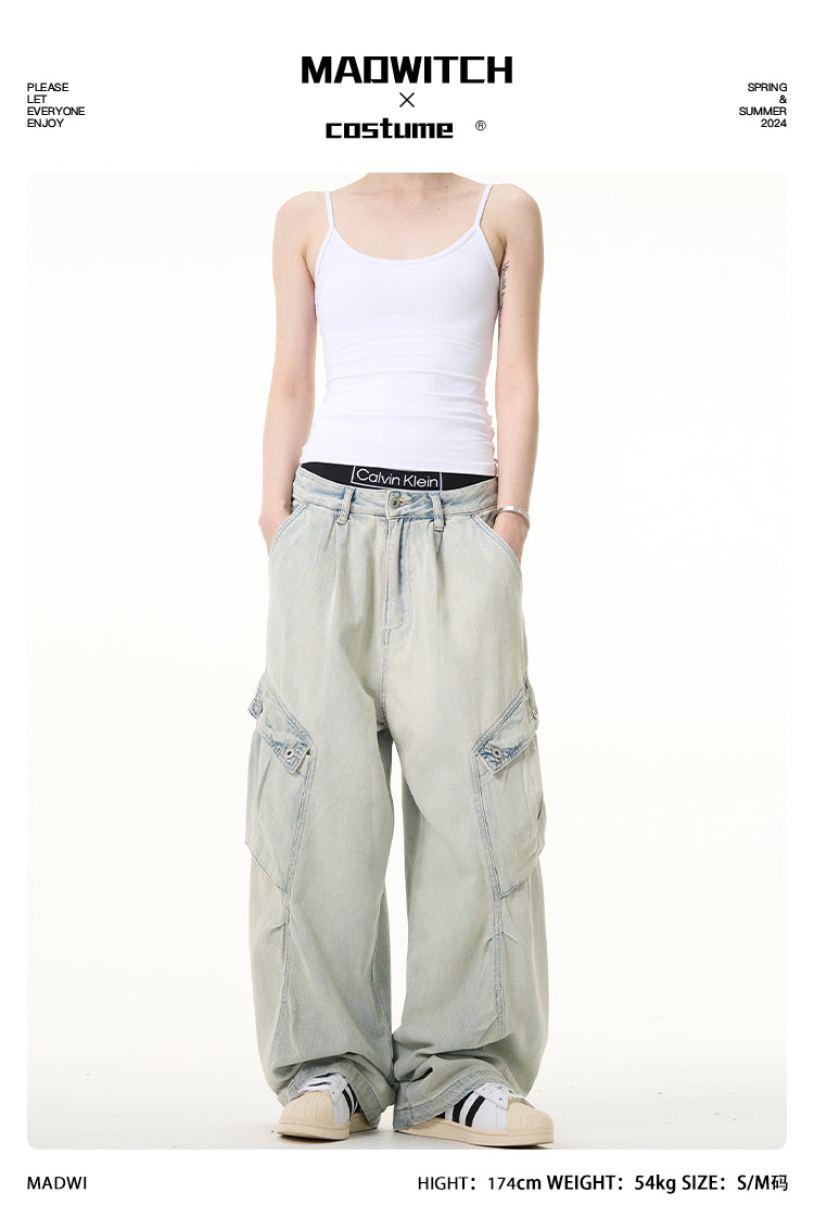 MADWITCH OVERSIZED CARGO JEANS #MD09