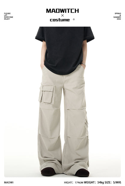 MADWITCH PATCHWORK UTILITY CARGO PANTS #WH6956