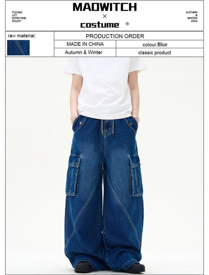 MADWITCH BAGGY CURVED-POCKET JEANS #L364