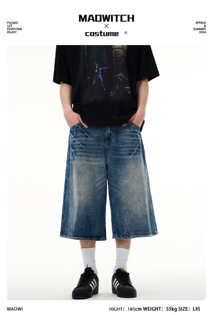 MADWITCH SHORT WIDE LEG JEANS #G6305