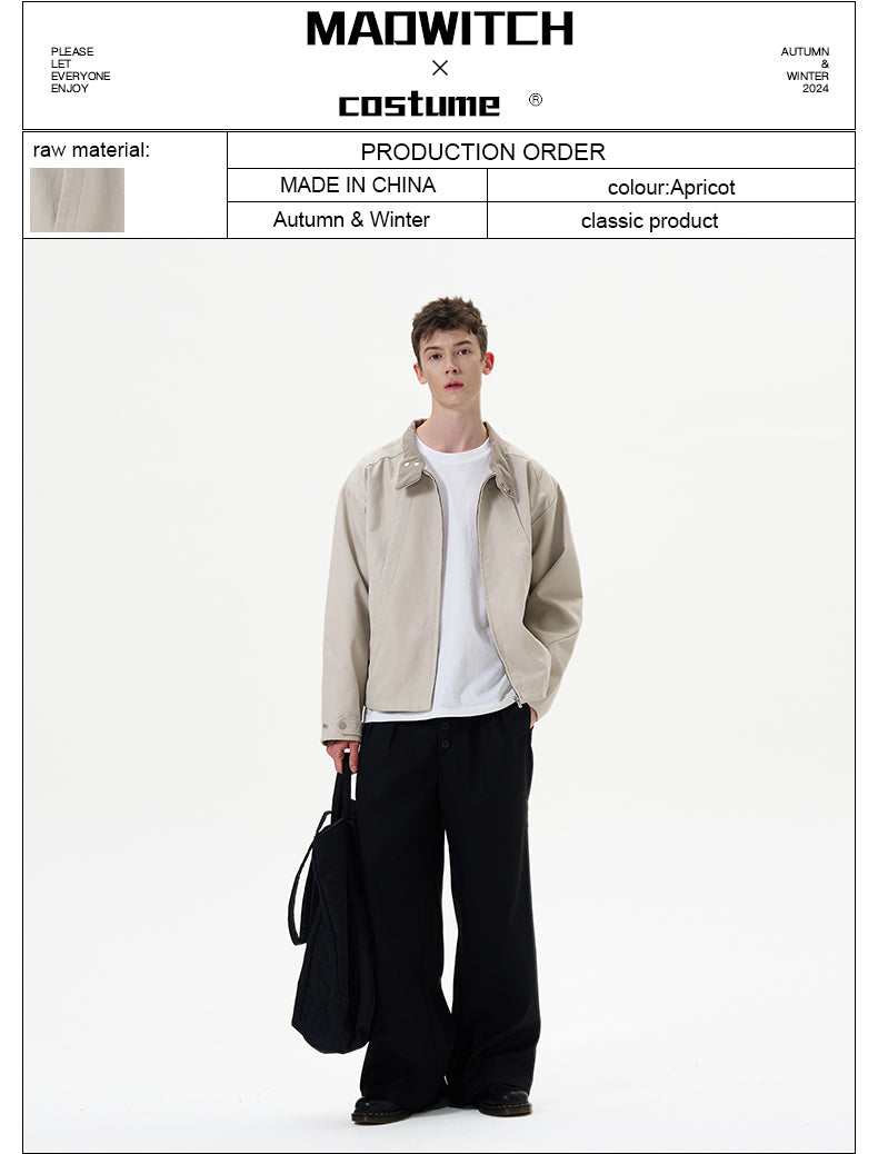 MADWITCH SIMPLE TURN-DOWN COLLAR JACKET #DC0142