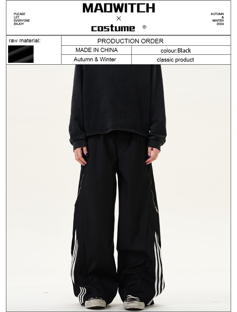 MADWITCH SIDE ZIPPER CASUAL PANTS #NR1249