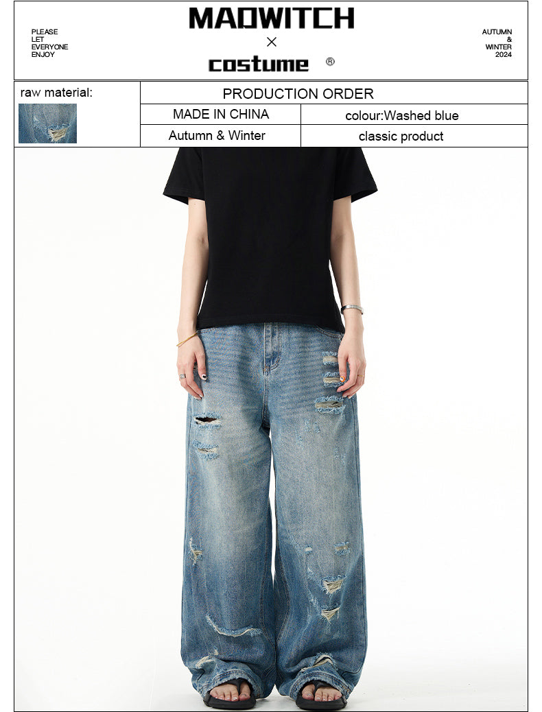 MADWITCH DISTRESSED JEANS #58071