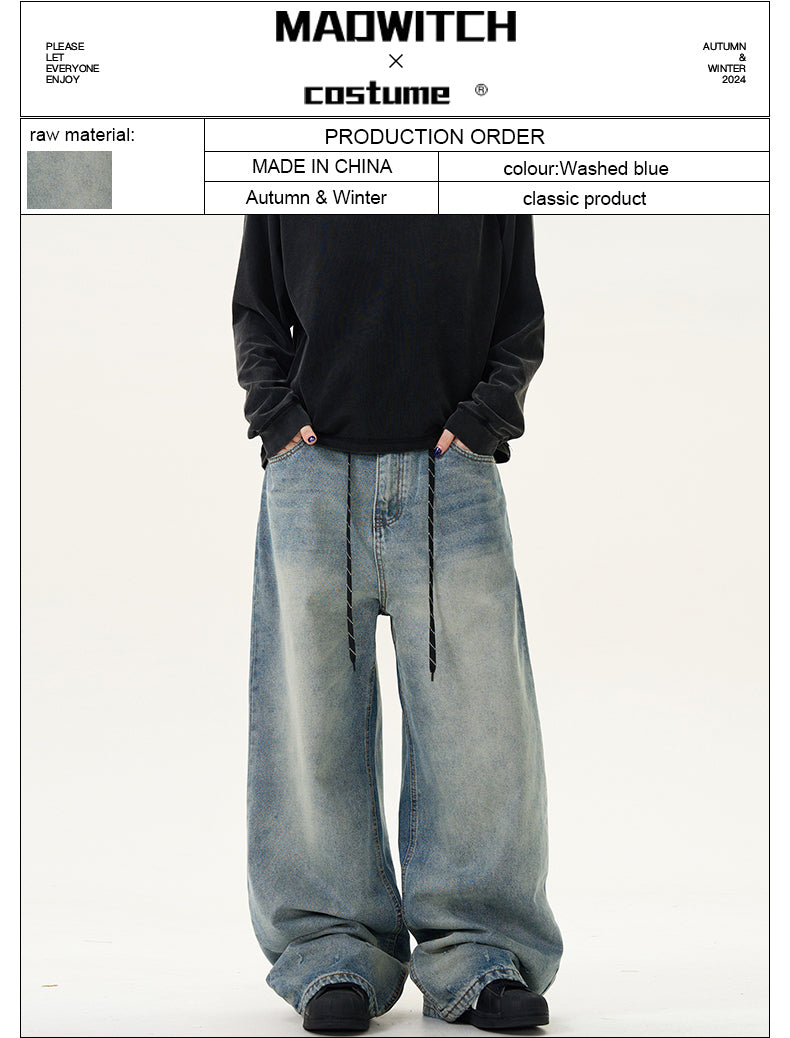 MADWITCH MINIMALIST STRAIGHT CASUAL PANTS #58135