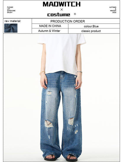 MADWITCH DISTRESSED DETAILS JEANS #K9302