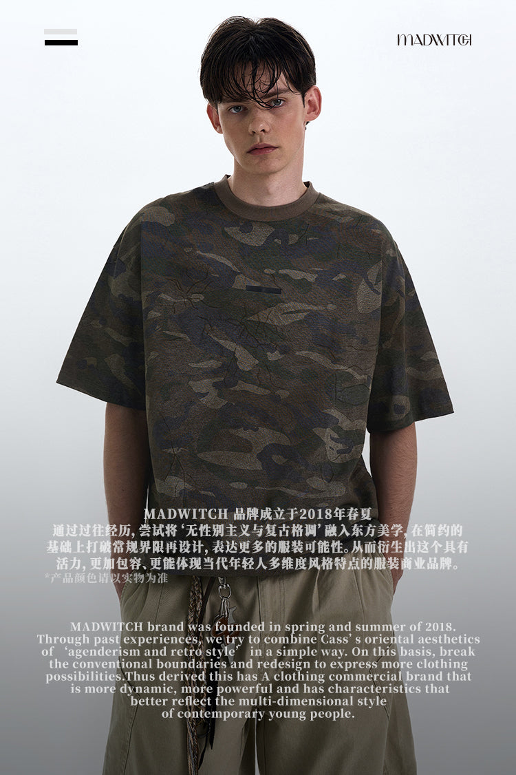 MADWITCH RETRO CAMOUFLAGE T-SHIRT #6932