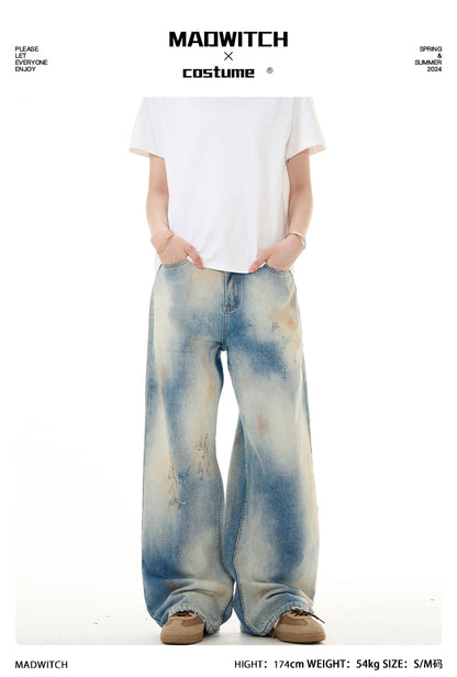 MADWITCH CROPPED DISTRESSED JEANS #DCG6369-1