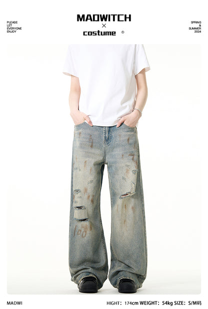 MADWITCH DISTRESSED VINTAGE JEANS #G6358