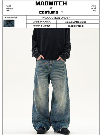 MADWITCH WASHED STRAIGHT JEANS #CK9321