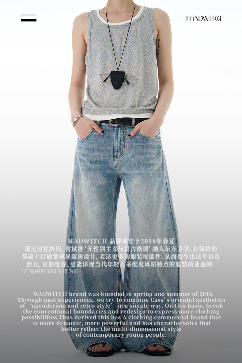 MADWITCH CLASSIC WIDE LEG DENIM #G6669-1