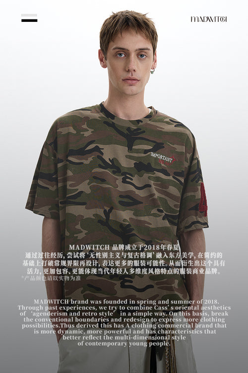 MADWITCH CHCAMO EMBROIDERED TEE #8770