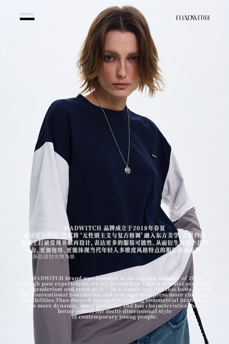 MADWITCH LAYERED FAUX TWO-PIECE HOODIE #6915