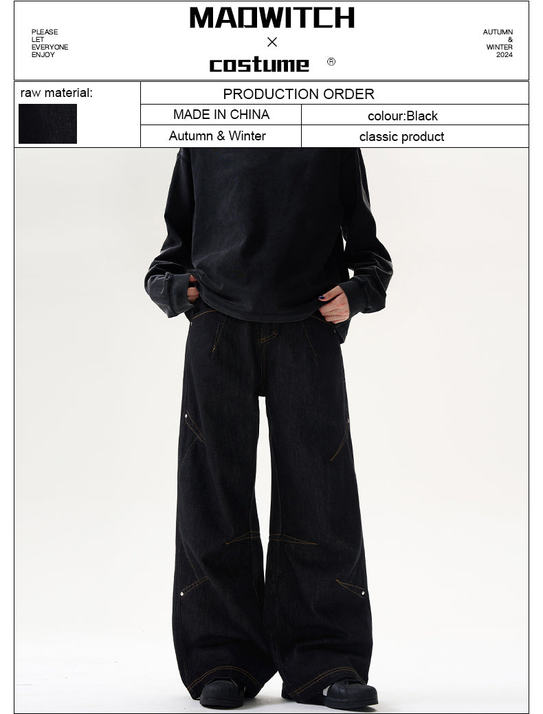 MADWITCH UNISEX VINTAGE JEANS #BKJ24131
