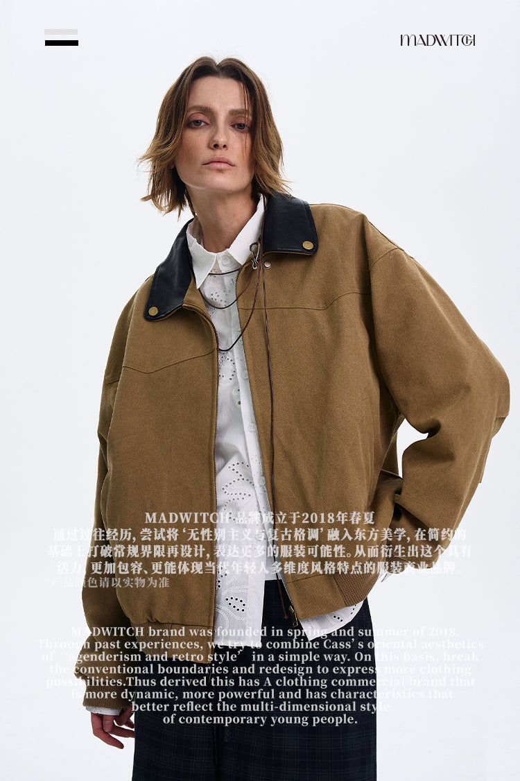 MADWITCH BARN STYLE COLOR-BLOCK JACKET #W218