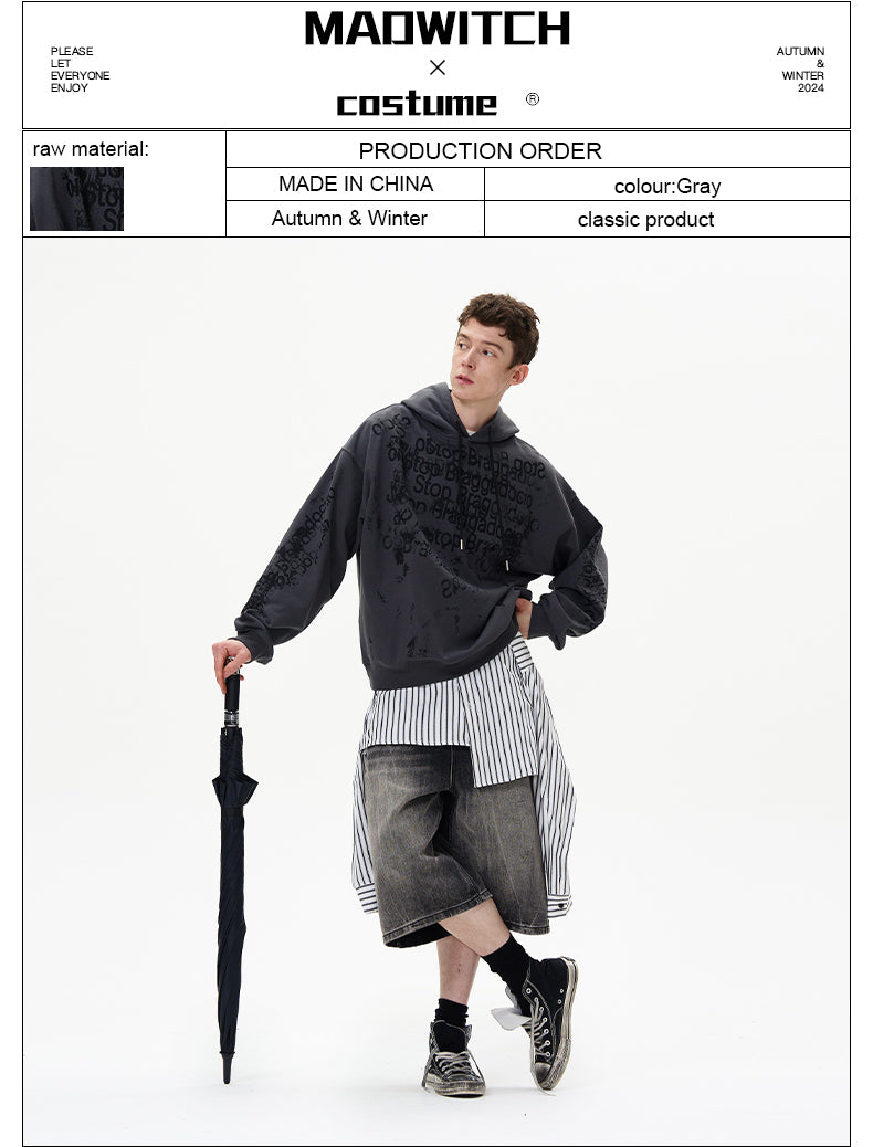 MADWITCH VINTAGE HOODED SWEATSHIRT #MD3593