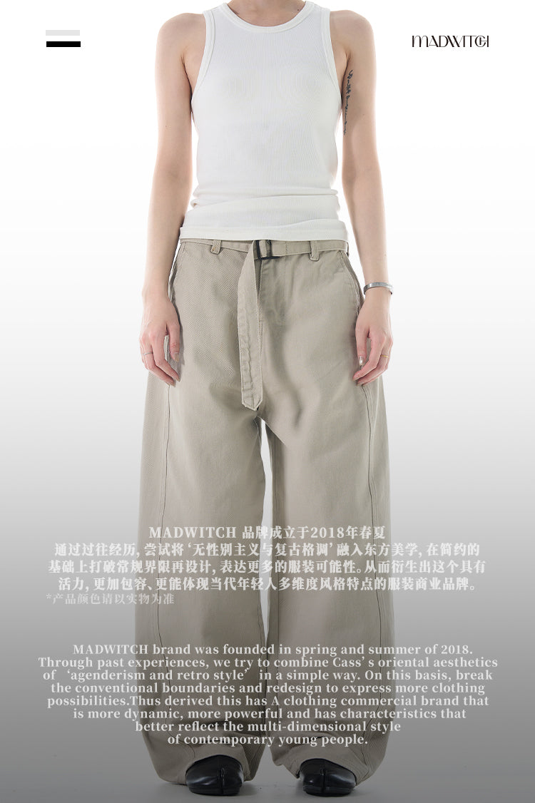 MADWITCH STRAIGHT LEG LONG WAISTBAND WORK PANTS #G6636