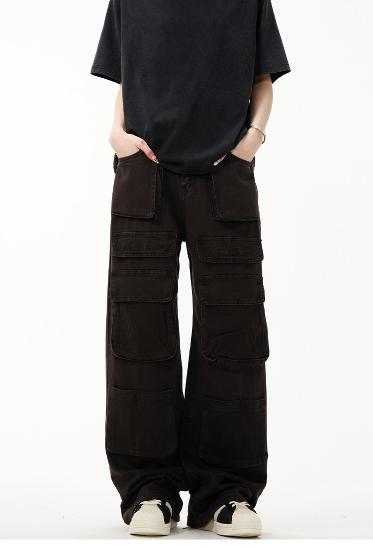 MADWITCH MULTI POCKETS CARGO PANTS #K9185A