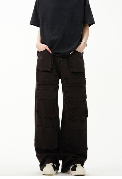 MADWITCH MULTI POCKETS CARGO PANTS #K9185A