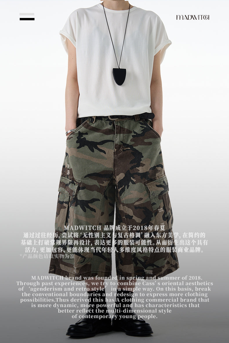 MADWITCH DISTRESSED CAMO CARGO #CK3512D